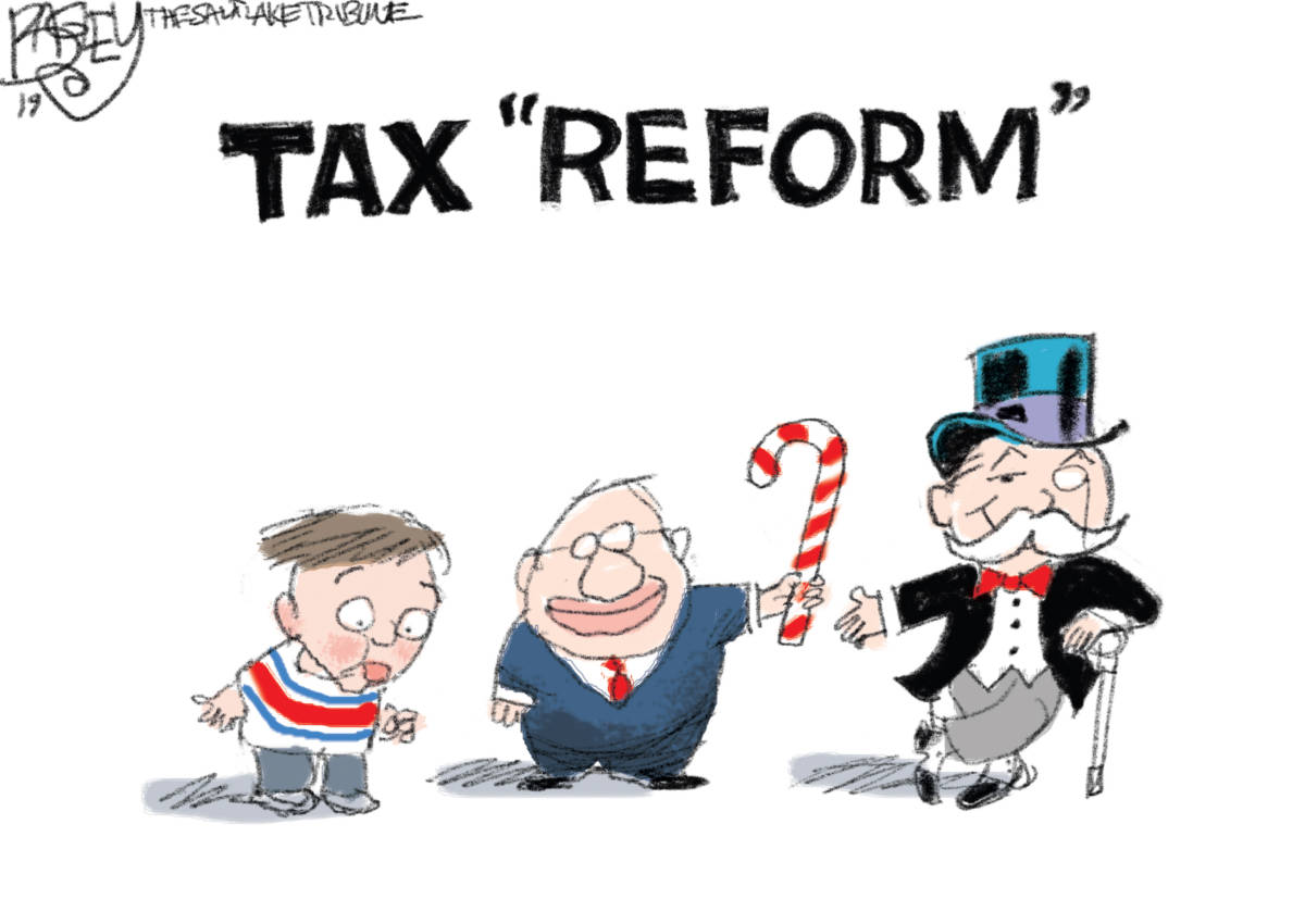Utah Tax Reform by Pat Bagley, The Salt Lake Tribune, UT