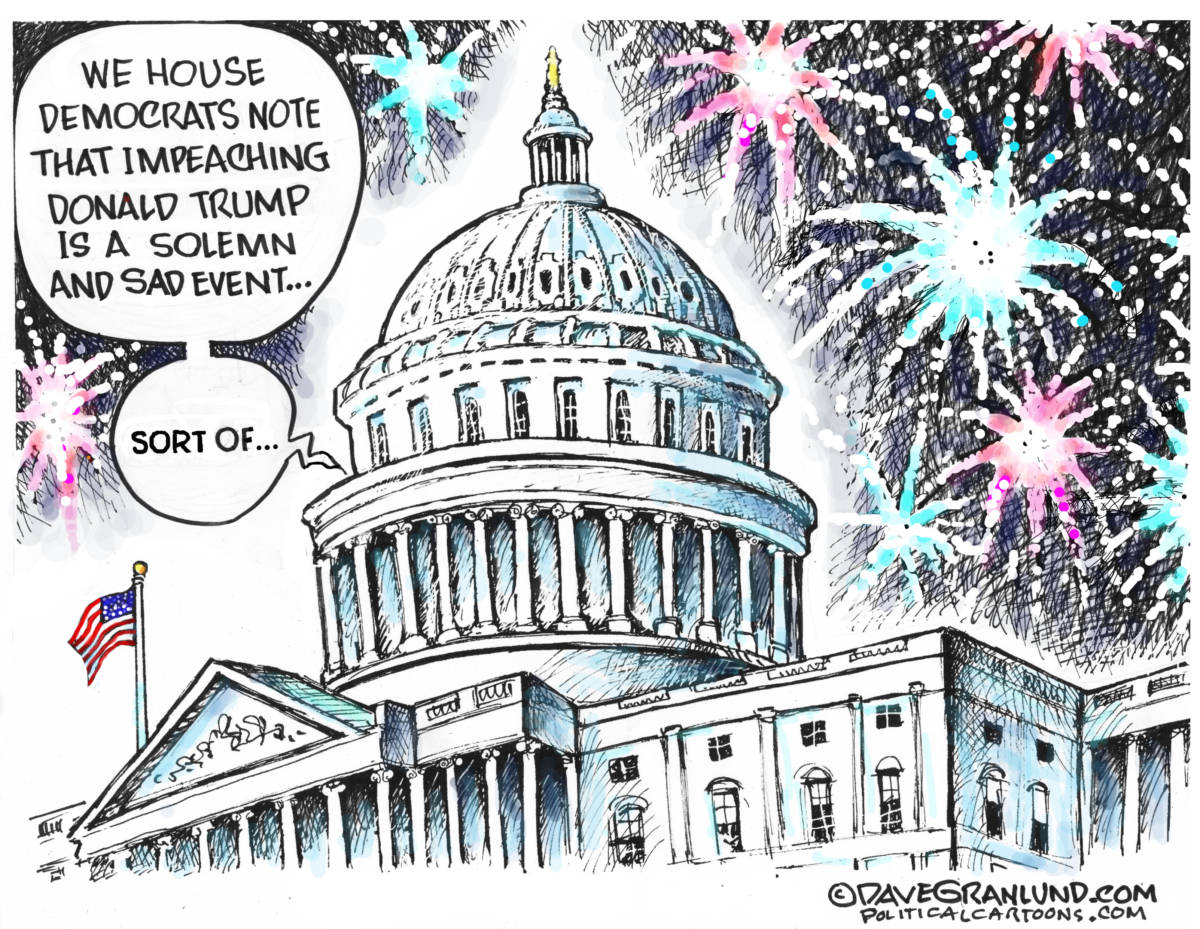 Solemn and sad impeachment by Dave Granlund, PoliticalCartoons.com