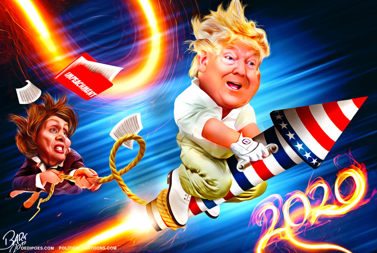 Trump 2020 by Bart van Leeuwen, PoliticalCartoons.com