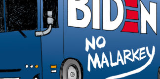Biden’s no malarkey bus Biden's no malarkey bus by Bruce Plante, Tulsa World