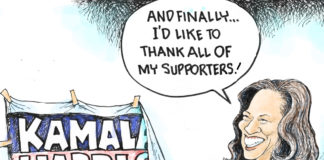 Kamala Harris quits 2020 race Kamala Harris quits 2020 race by Dave Granlund, PoliticalCartoons.com