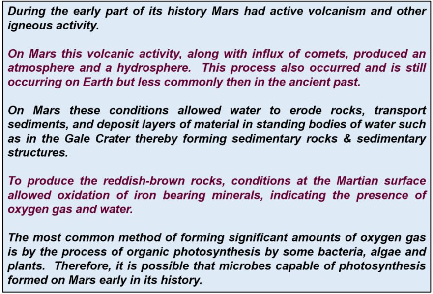 Life on Earth and Mars: much of the Martian surface has been oxidized, or rusted.  What is the main source for oxygen gas on Earth and Mars?