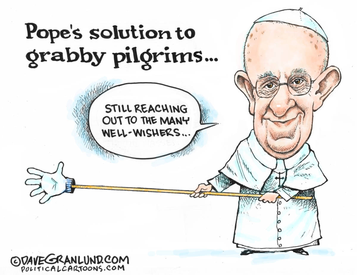 Pope slaps grabby pilgrim by Dave Granlund, PoliticalCartoons.com