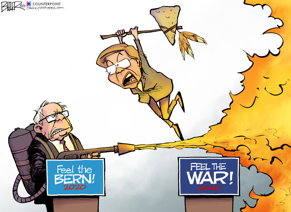 Sanders vs Warren by Nate Beeler, Counterpoint