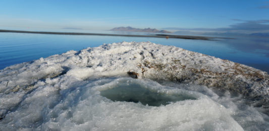 Park rangers and geologists have discovered four rare mirabilite formations on the south shore of the Great Salt Lake, just north of the park and marina.