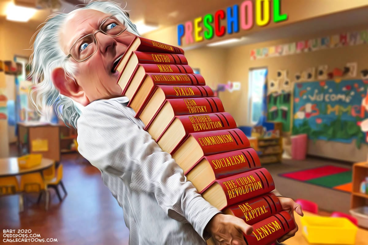 Literacy Program Bernie Sanders by Bart van Leeuwen, PoliticalCartoons.com