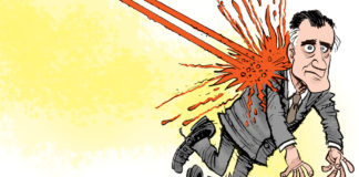 Trump and Romney Super Trump and Romney by Daryl Cagle, CagleCartoons.com