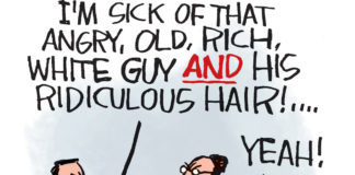 Trump vs Sanders Trump vs Sanders by Rick McKee, CagleCartoons.com