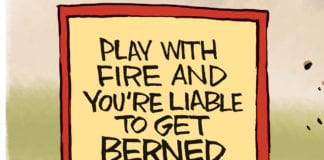 Berned Democrats Berned by Rick McKee, Counterpoint