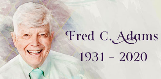 The funeral for Fred C. Adams will be in the Randall L. Jones Theatre in Cedar City with overflow seating and video broadcast in the auditorium theater.