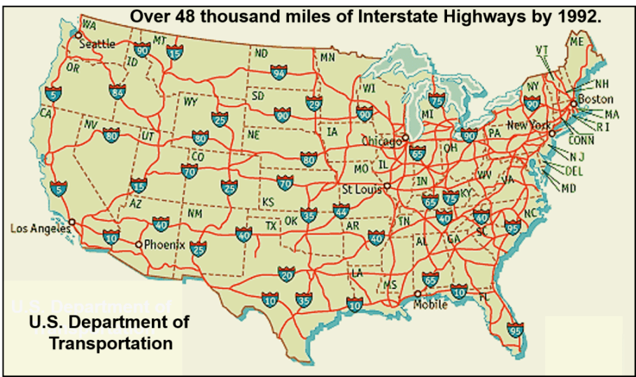Existing Interstate Highway 1992