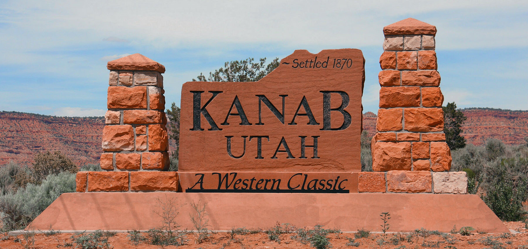 The city of Kanab in Kane County Utah