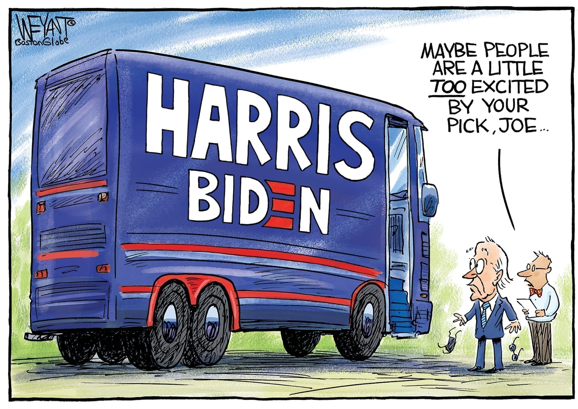 Editorial Cartoon Kamala's Bus The Independent News Events Opinion