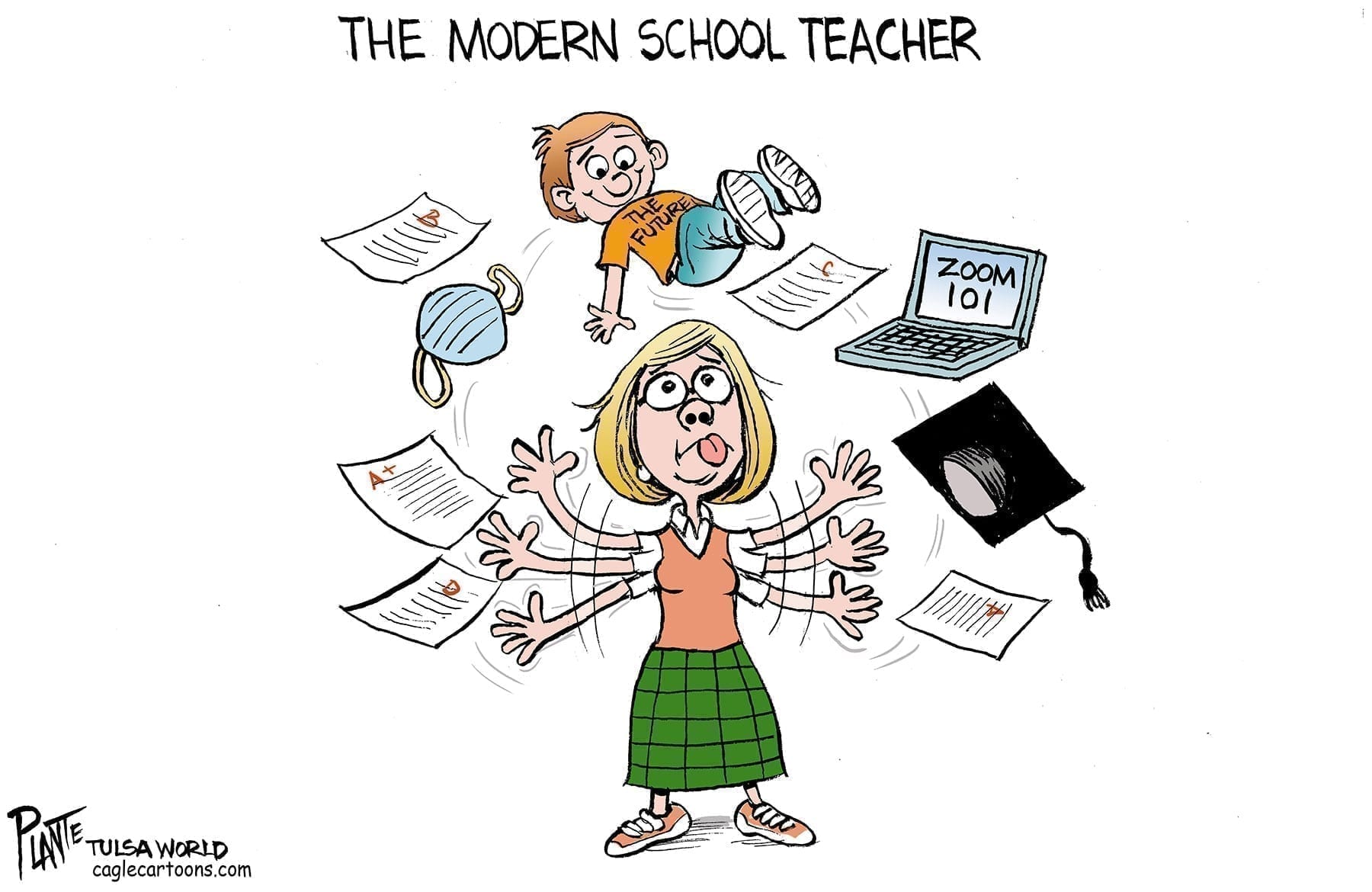 Editorial Cartoon: The Modern School Teacher - The Independent | News  Events Opinion More
