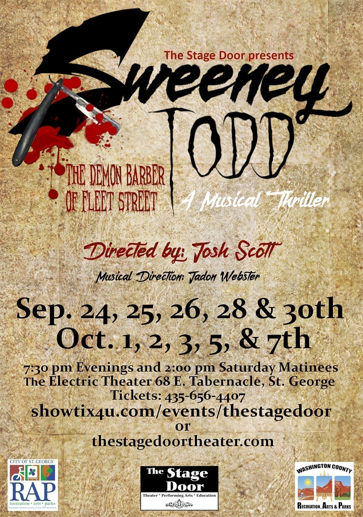 Sweeney Todd Electric Theater St. George, Utah