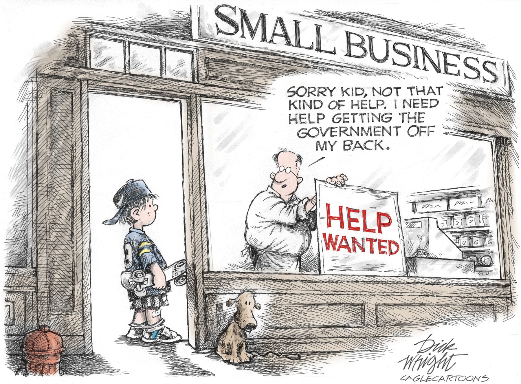small business owner cartoon