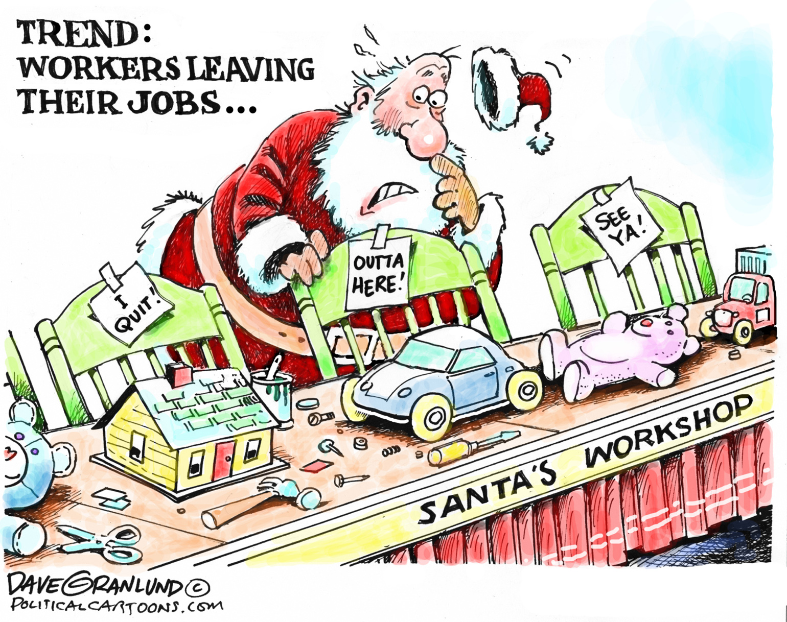 Editorial Cartoon: Workers Quitting Jobs - The Independent | News Events  Opinion More