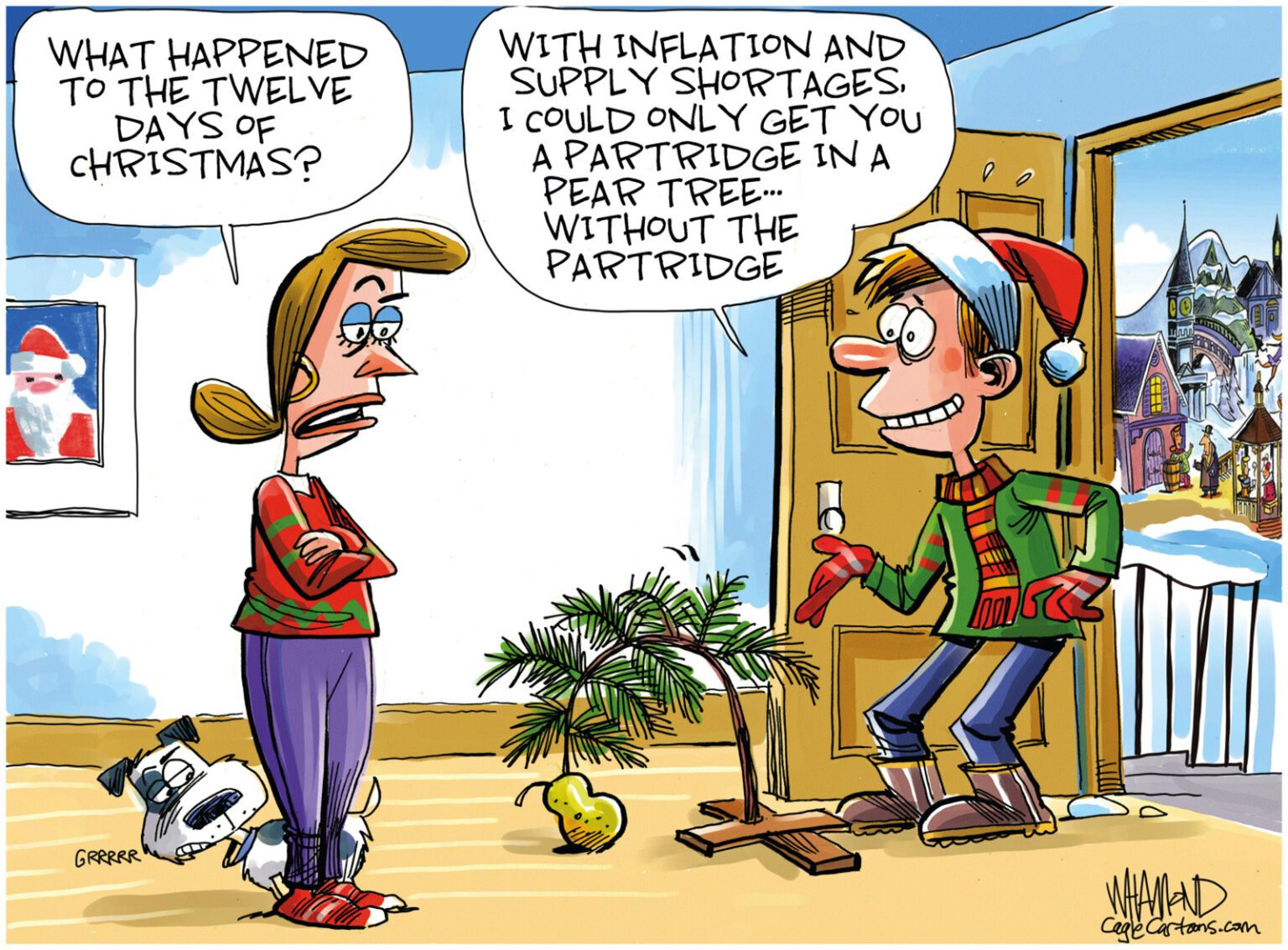 Editorial Cartoon 12 Days of Christmas Inflation The Independent