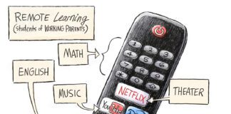 Editorial Cartoon: Remote Schooling Curriculum Remote Schooling