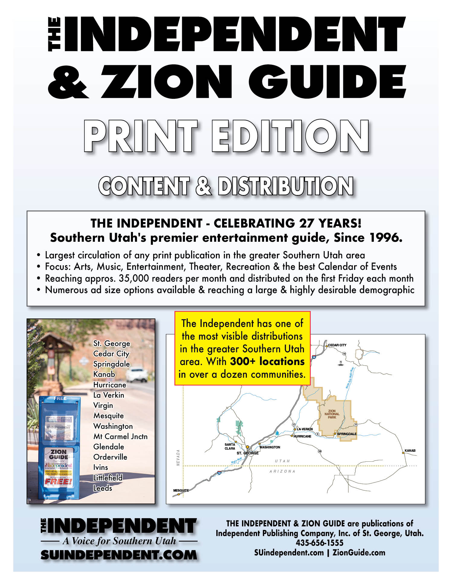 2023 The Independent Zion Guide Media Kit and Advertising Rates page 2