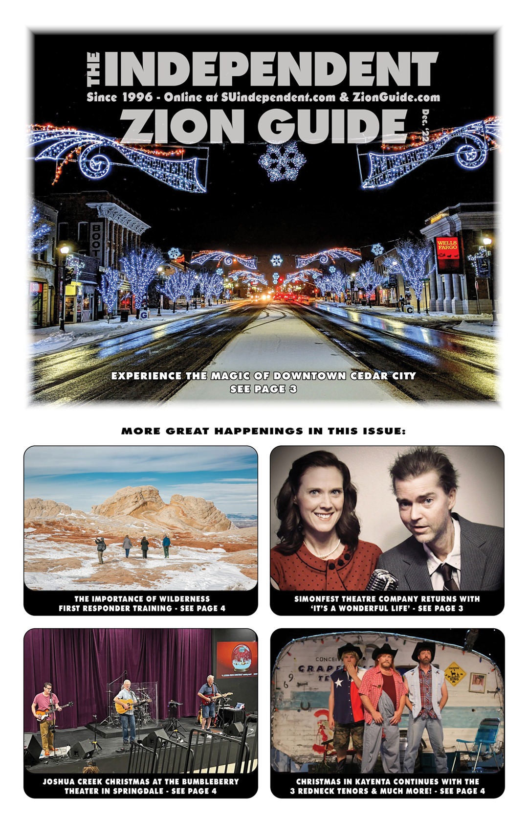 DECEMBER 2022 Independent & Zion Guide | Southern Utah News & Events