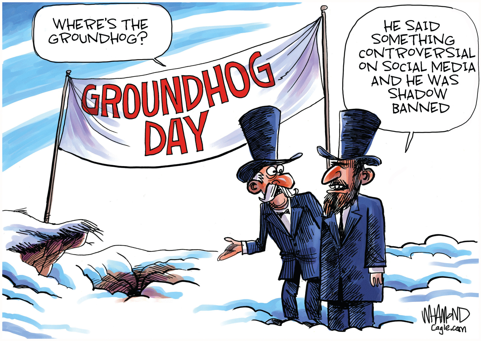 The Groundhog's Shadow - By Dave Whamond