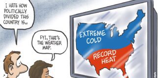 Editorial Cartoon: Divided Weather Map Divided Weather Map - By Jeff Koterba