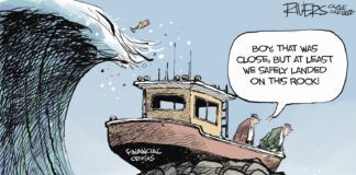 Editorial Cartoon: On The Rocks On The Rocks - By Rivers