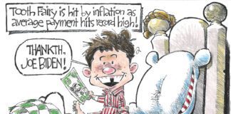 Editorial Cartoon: Tooth Fairy Inflation Tooth Fairy Inflation