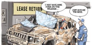 Editorial Cartoon: Senate to Repeal 2002 Military Force Authorization Senate to Repeal 2002 Military Force Authorization - By R.J. Matson