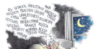 Editorial Cartoon: Uncle Sam Can’t Sleep Uncle Sam Can't Sleep - By Dick Wright