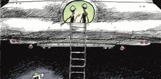 Editorial Cartoon: Checking In Checking In - By Rivers