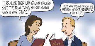 Editorial Cartoon: Ordering The Lab-Grown Chicken Ordering The Lab-Grown Chicken - By Jeff Koterb