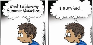 Editorial Cartoon: Back To School – I Survived Back To School - By Bob Englehart