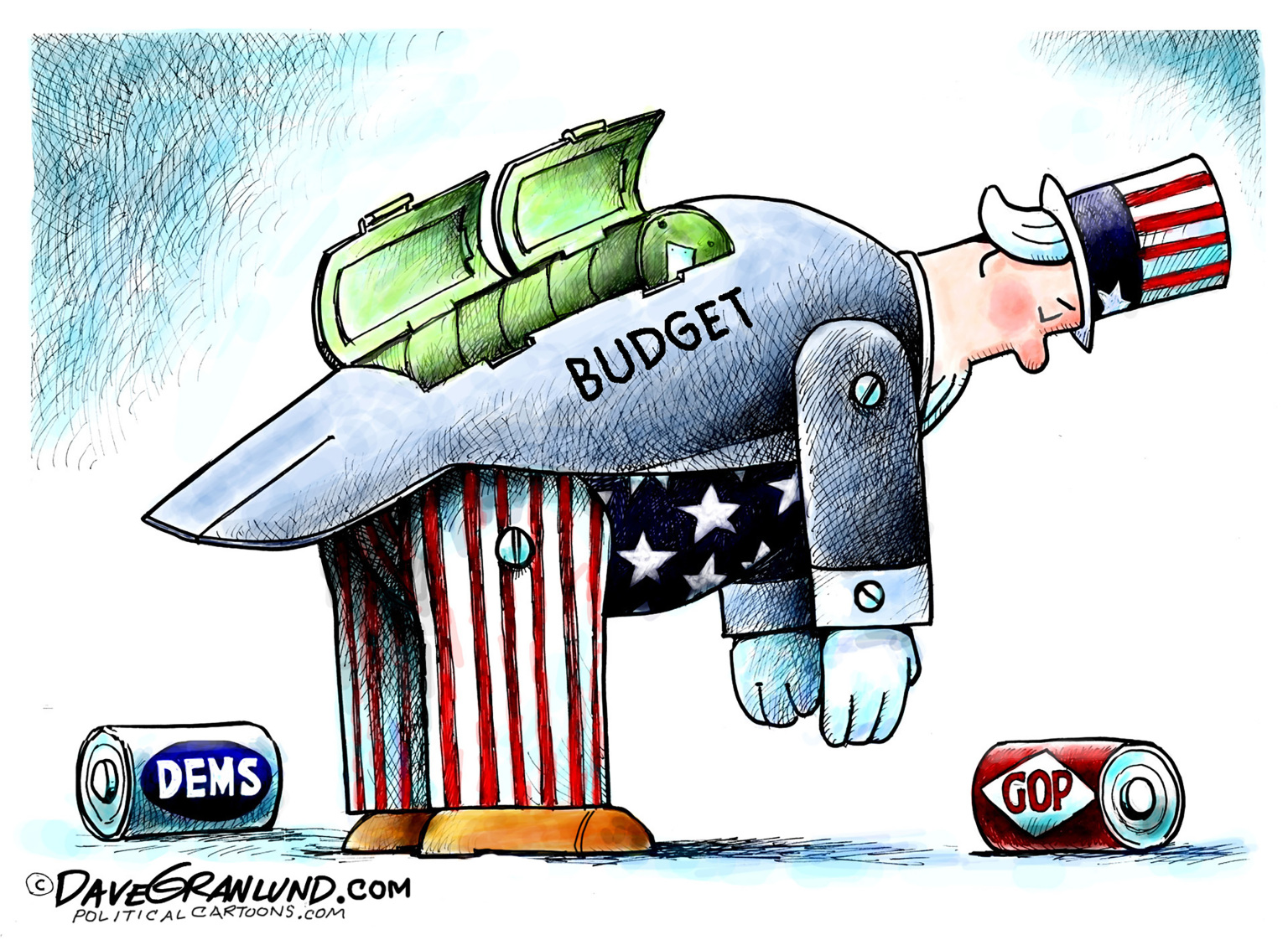 US Budget Politics - By Dave Granlund