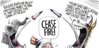 Editorial Cartoon: Republican Democrat Cease Fire Republican Democrat Cease Fire - By Dave Whamond