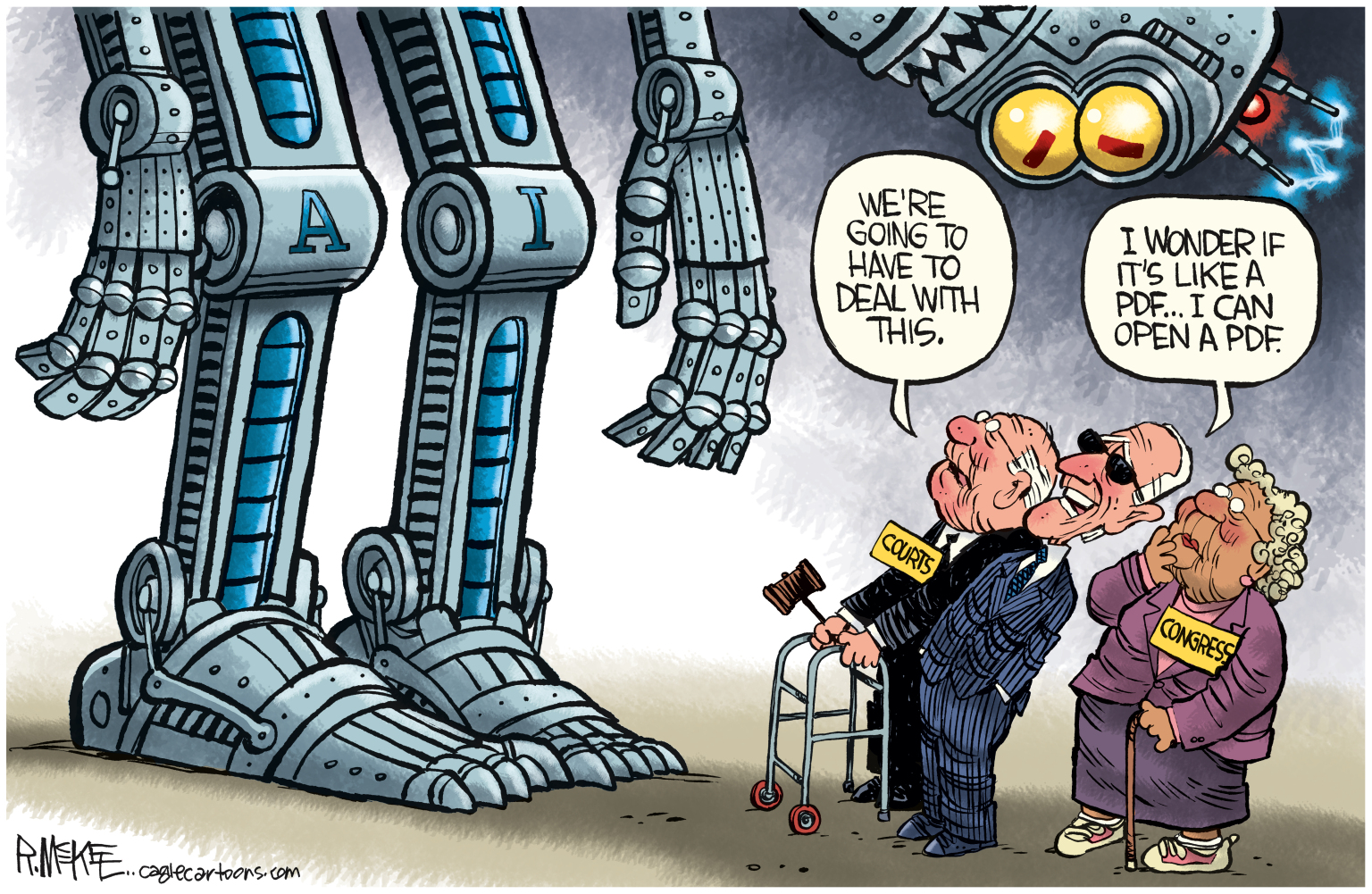 Elderly Politicians Take On AI - By Rick McKee