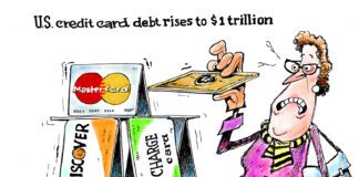 Editorial Cartoon: US Credit Card Debt $1 Trillion US Credit Card Debt $1 Trillion - By Dave Granlund