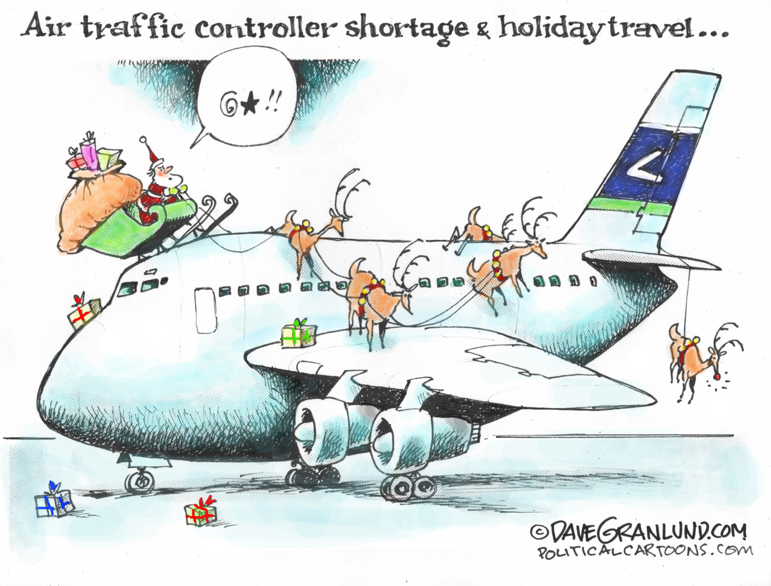 Air Traffic Control Shortage and Xmas - By Dave Granlund