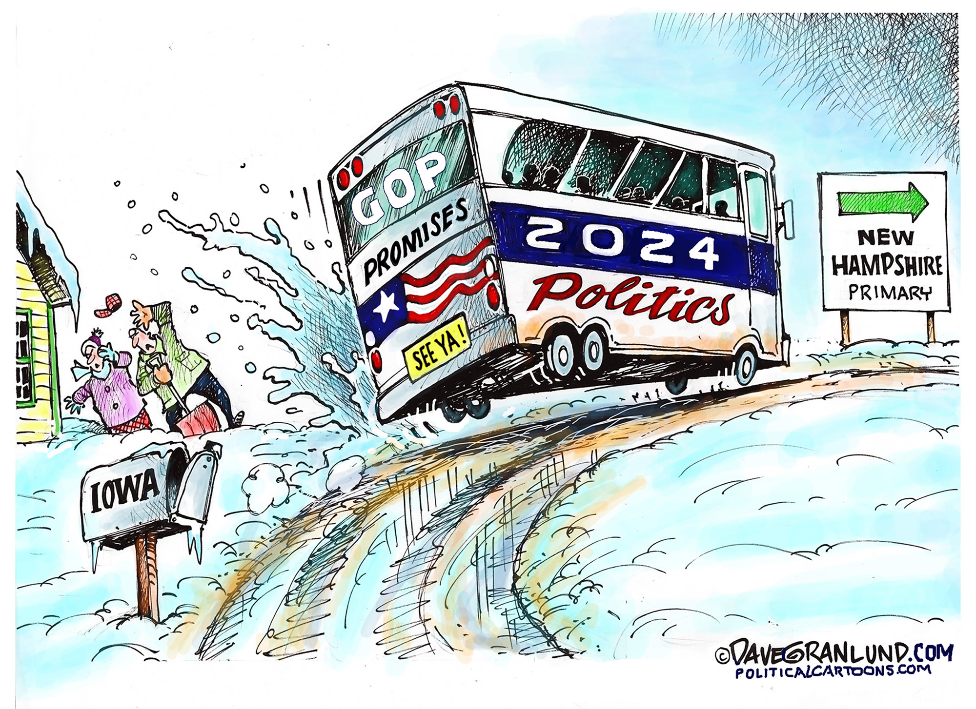 After Iowa 2024 Caucus - By Dave Granlund
