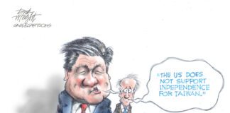 Editorial Cartoon: Xi Controlling Biden Xi Controlling Biden - By Dick Wright