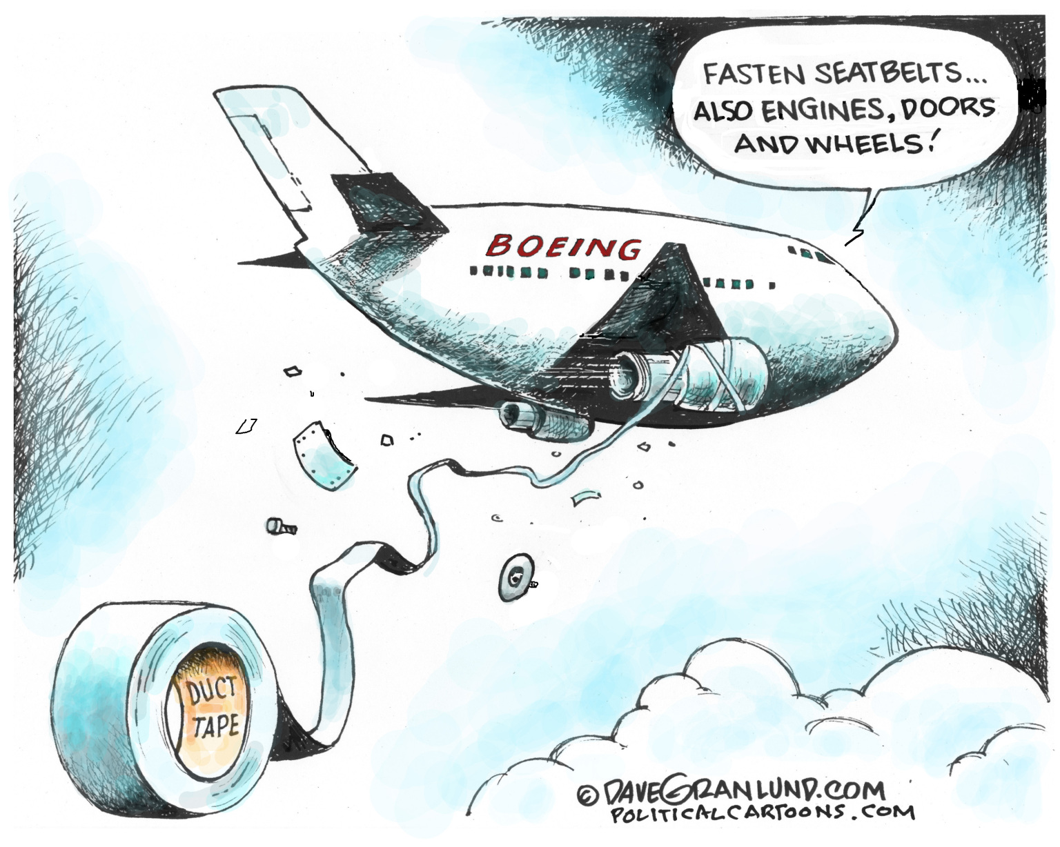 Boeing Loose Parts - By Dave Granlund