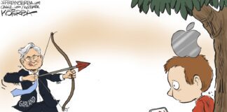 Editorial Cartoon: Merrick Garland Takes Aim At Apple Merrick Garland Takes Aim At Apple - By Jeff Koterba