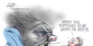 Editorial Cartoon: Terror Threat Terror Threat - By Dick Wright
