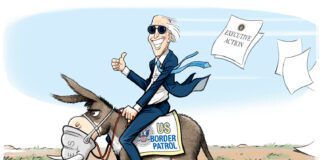 Editorial Cartoon: Biden Border Security Action Biden Border Security Action - By R.J. Matson