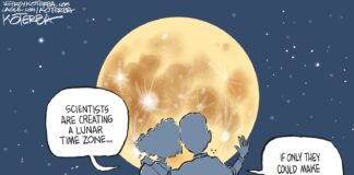 Editorial Cartoon: Lunar Time Zone Coming Lunar Time Zone Coming - By Jeff Koterba
