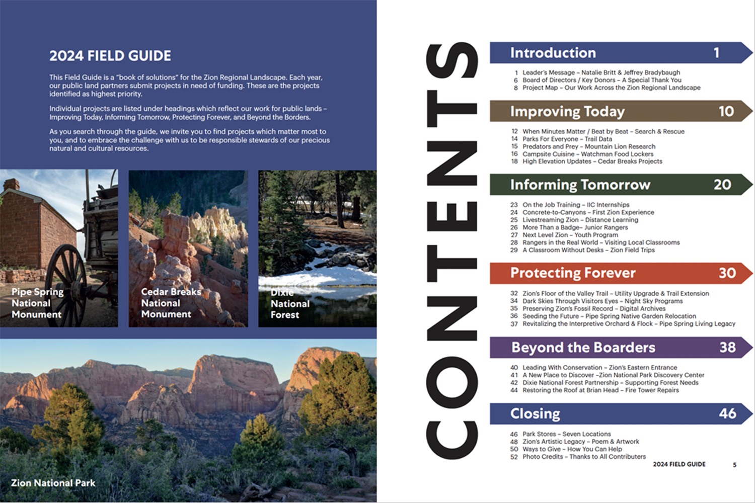 Zion Forever Project 2024 Field Guide