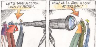 Editorial Cartoon: A CLOSE LOOK AT THE CANDIDATES A CLOSE LOOK AT THE CANDIDATES? - By Randall Enos, Easton, CT