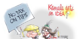 Editorial Cartoon: No Tip Tax No Tip Tax - By Dick Wright