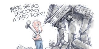 Editorial Cartoon: Saving Democracy Saving Democracy - By Dick Wright